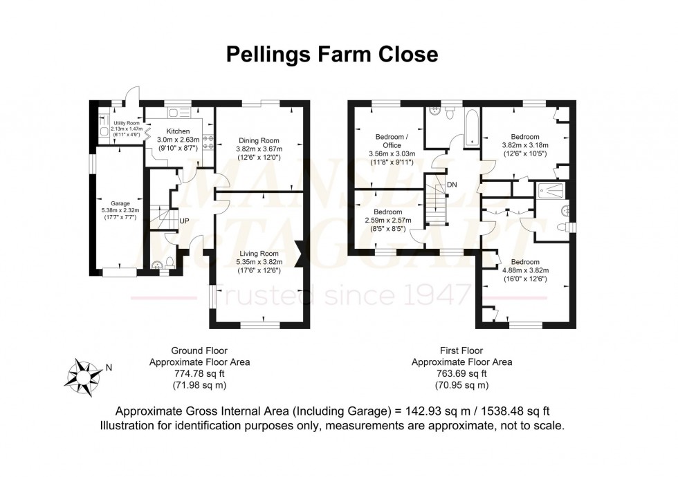 Floorplan for Pellings Farm Close, Crowborough, TN6