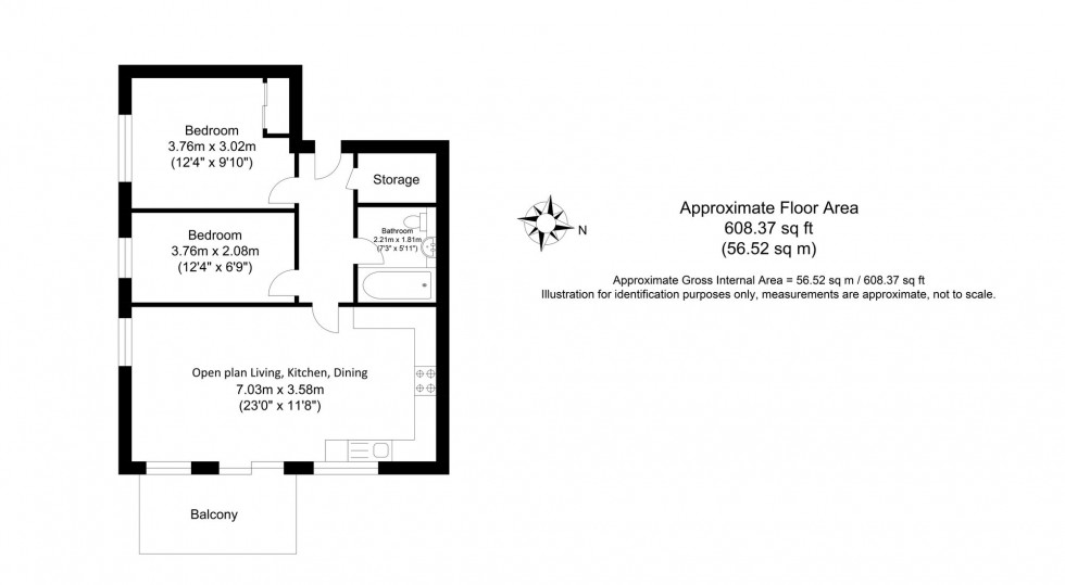 Floorplan for The Nurseries, Clayhill Court, BN7