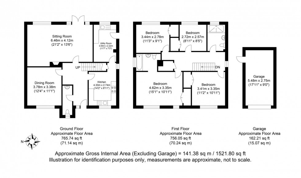 Floorplan for Lodge Close, Lewes, BN7