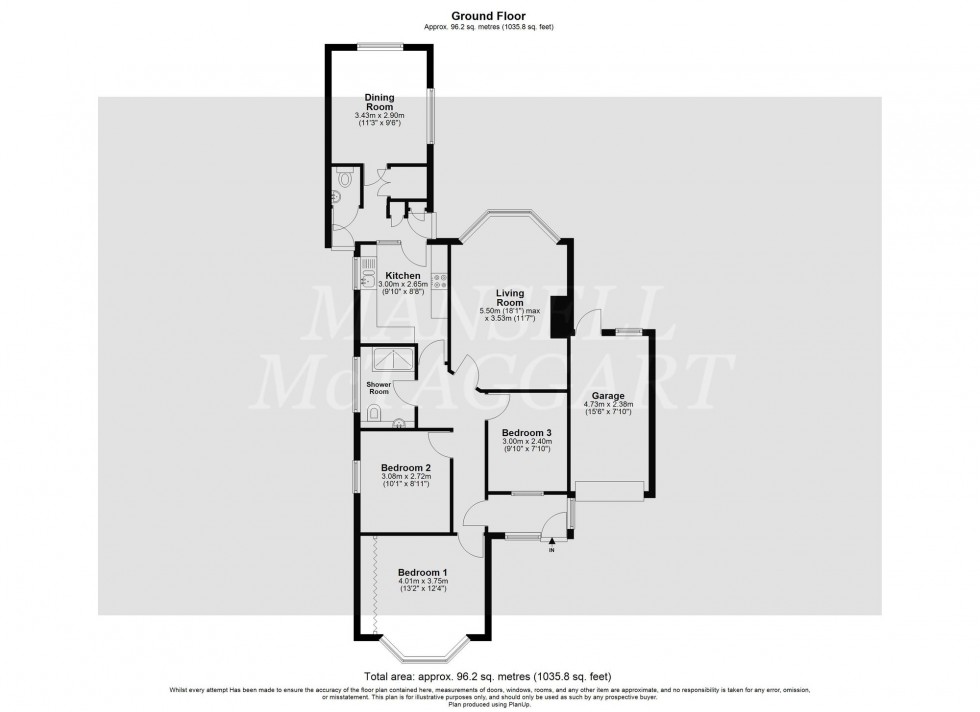 Floorplan for Fairlawn Drive, East Grinstead, RH19