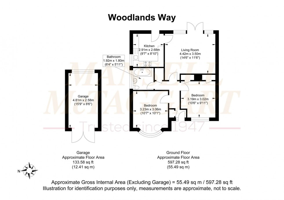 Floorplan for Woodlands Way, Billingshurst, RH14