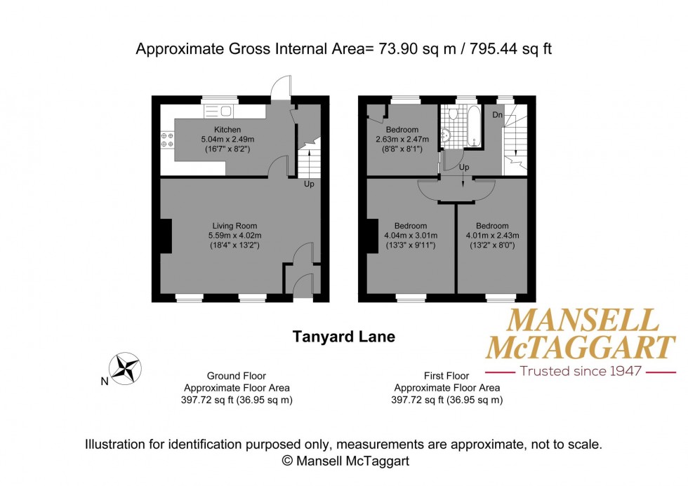 Floorplan for Tanyard Lane, Steyning, BN44