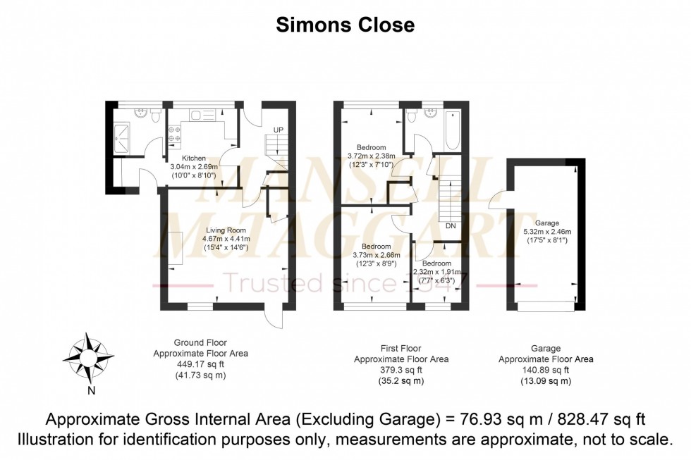 Floorplan for Simons Close, Crowborough, TN6