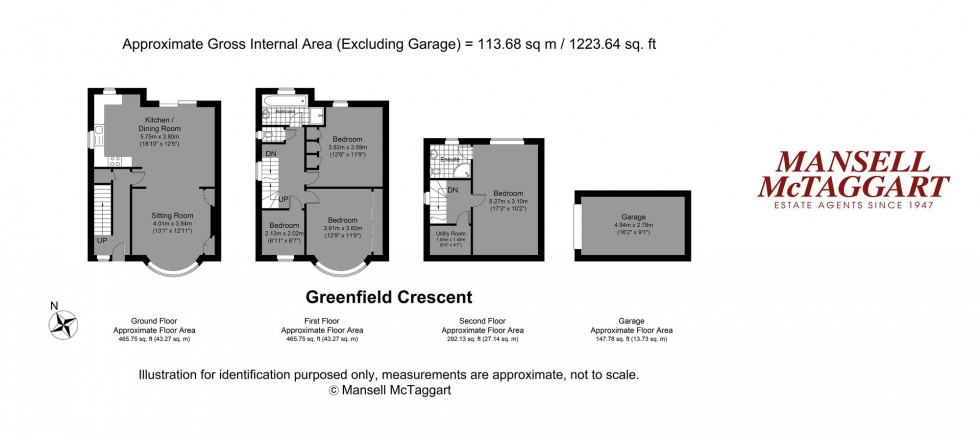 Floorplan for Greenfield Crescent, Brighton, BN1