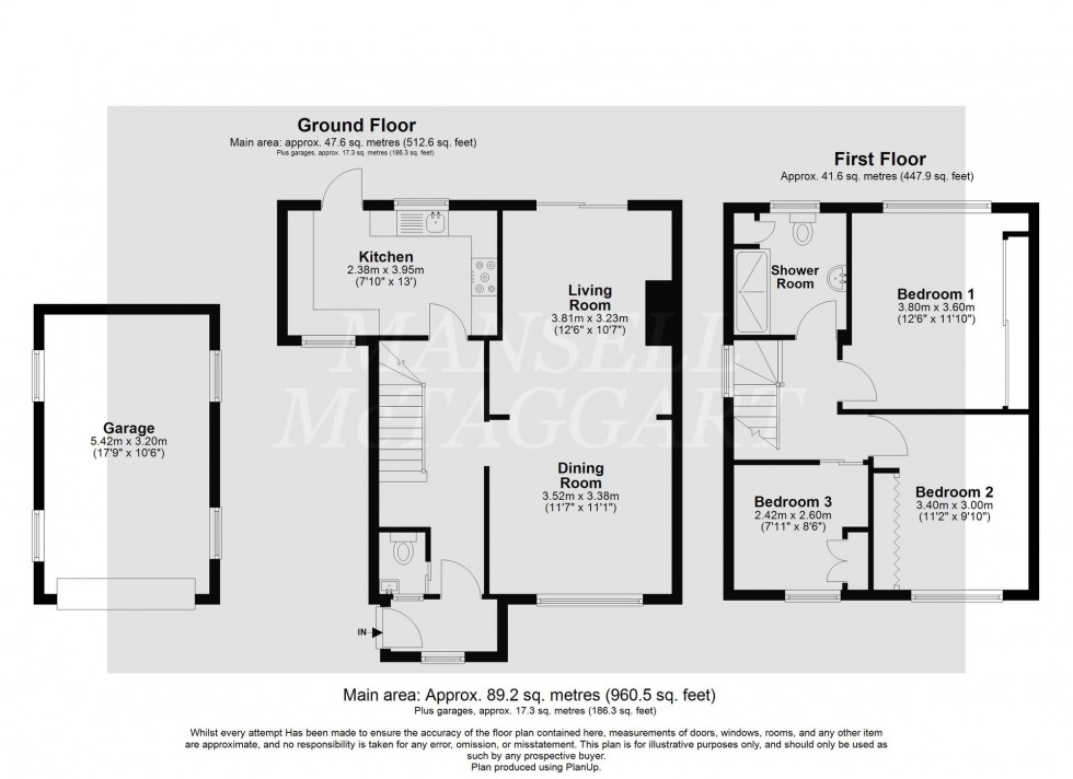 Floorplan for Penn Close, Crawley, RH11