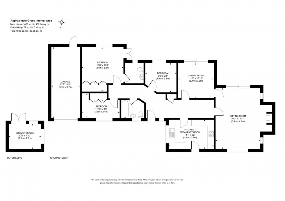 Floorplan for Ditchling Common, Wivelsfield, RH15