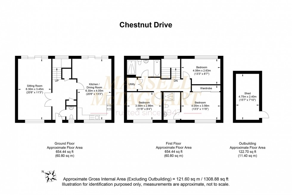 Floorplan for Chestnut Drive, Thakeham, RH20