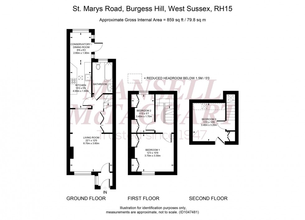 Floorplan for St. Marys Road, Burgess Hill, RH15