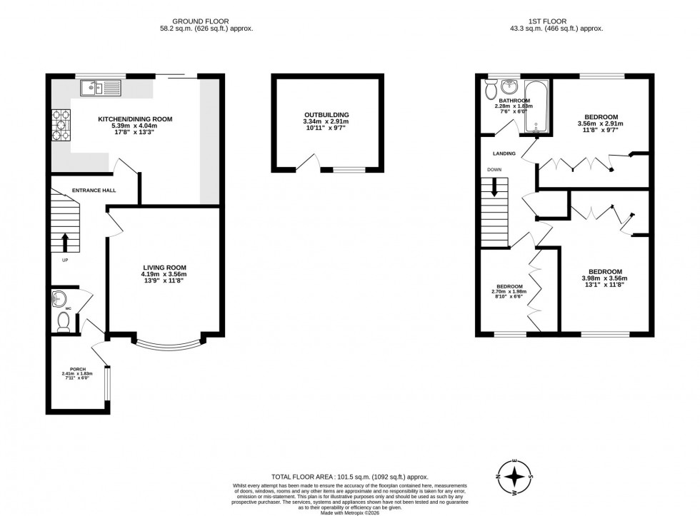 Floorplan for Salvington Road, Crawley, RH11