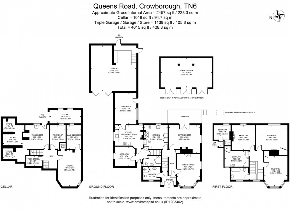 Floorplan for Queens Road, Crowborough, TN6