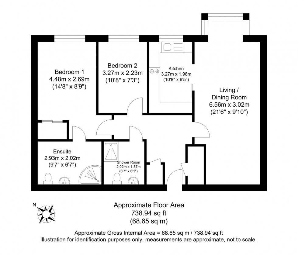 Floorplan for Court Road, Greyfriars Court Court Road, BN7