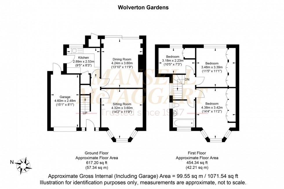 Floorplan for Wolverton Gardens, Horley, RH6