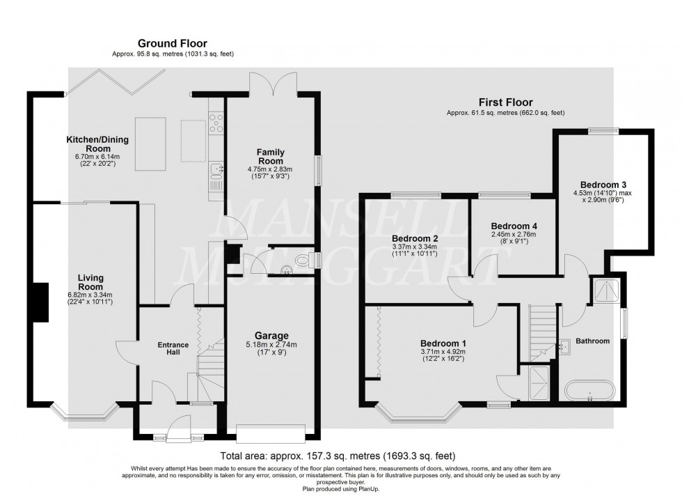Floorplan for Crossways Avenue, East Grinstead, RH19