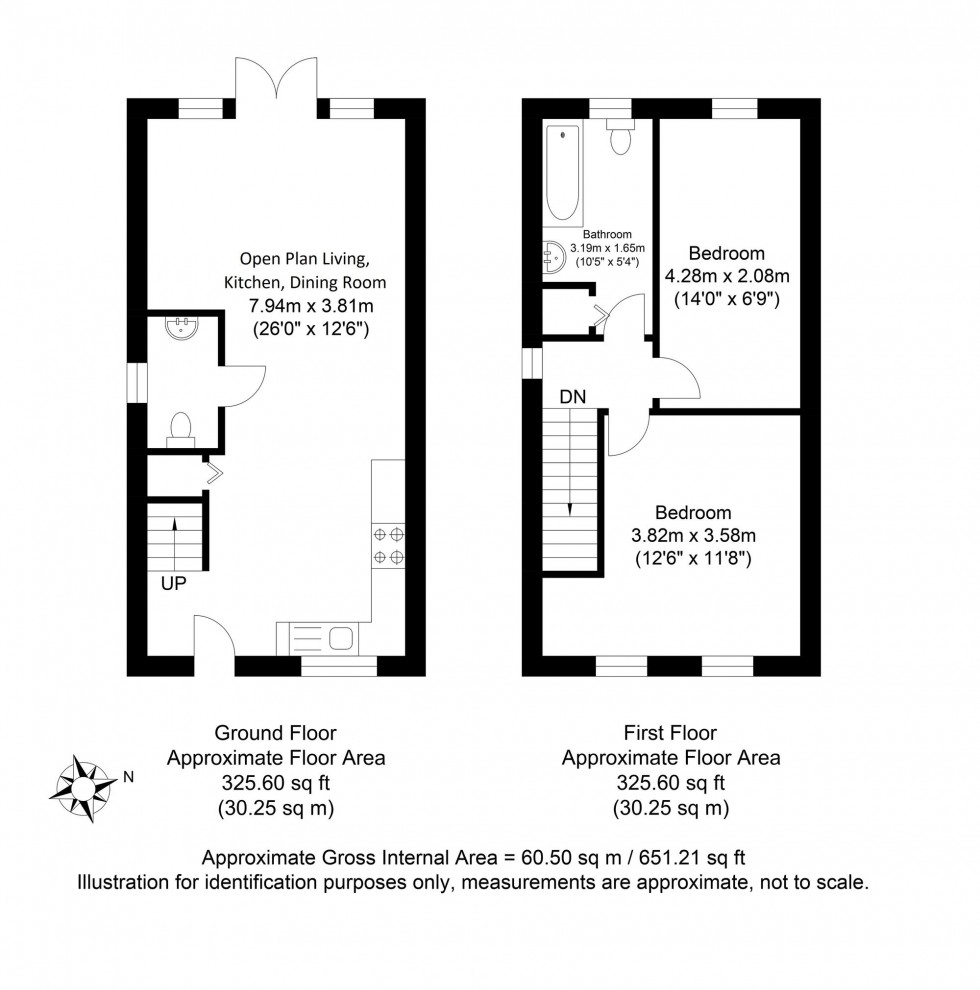 Floorplan for Chatfield Close, Cooksbridge, BN8