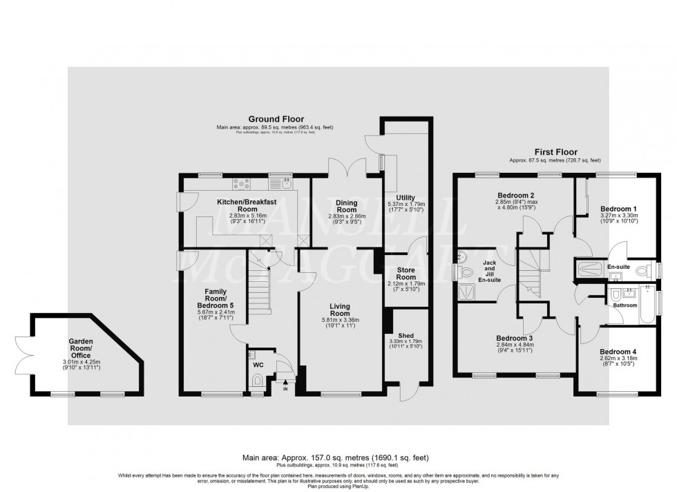 Floorplan for Quebec Close, Smallfield, RH6