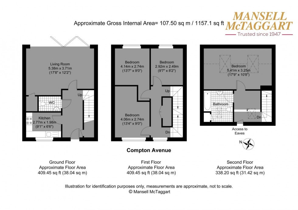 Floorplan for Compton Avenue, Brighton, BN1