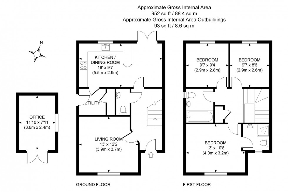 Floorplan for Atlas Crescent, Burgess Hill, RH15