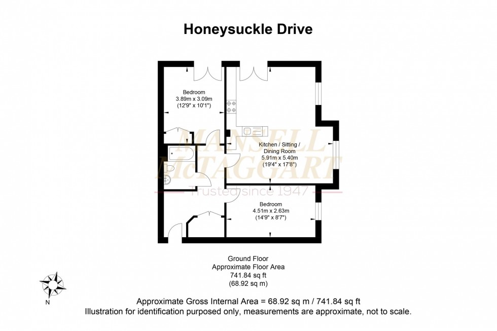Floorplan for Honeysuckle Drive, Billingshurst, RH14