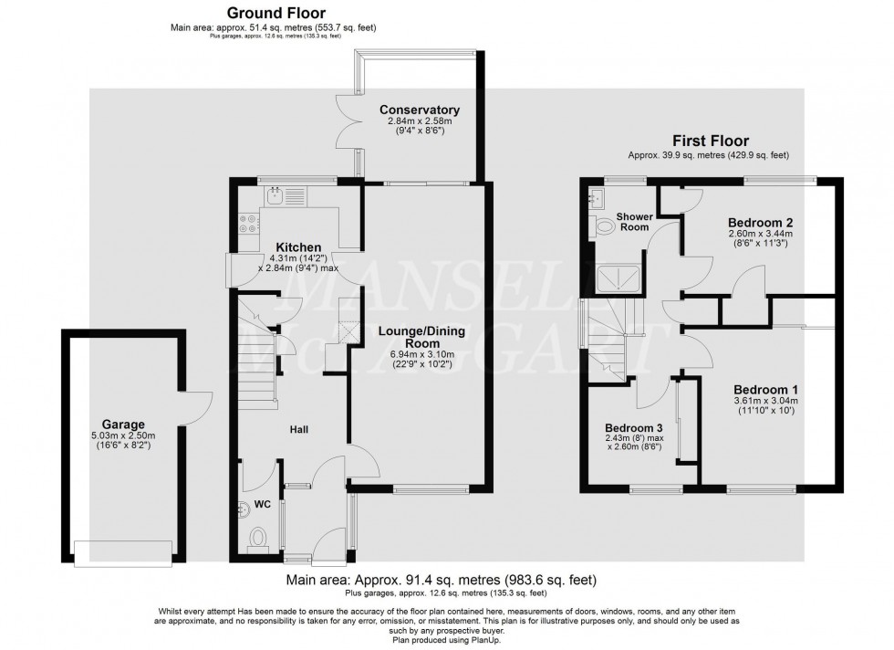 Floorplan for Avondale Close, Horley, RH6