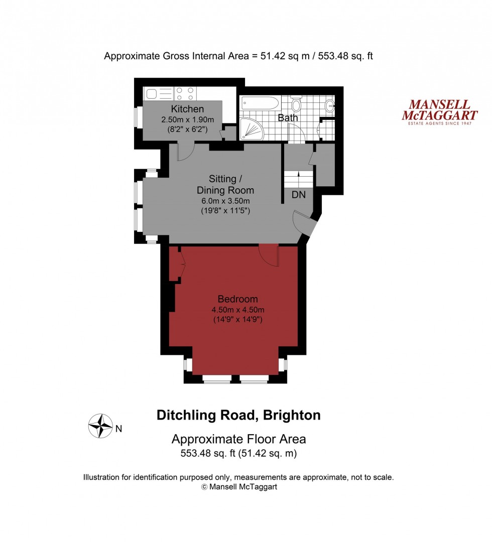 Floorplan for Ditchling Road, Brighton, BN1