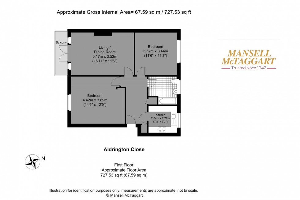 Floorplan for Aldrington Close, Hove, BN3