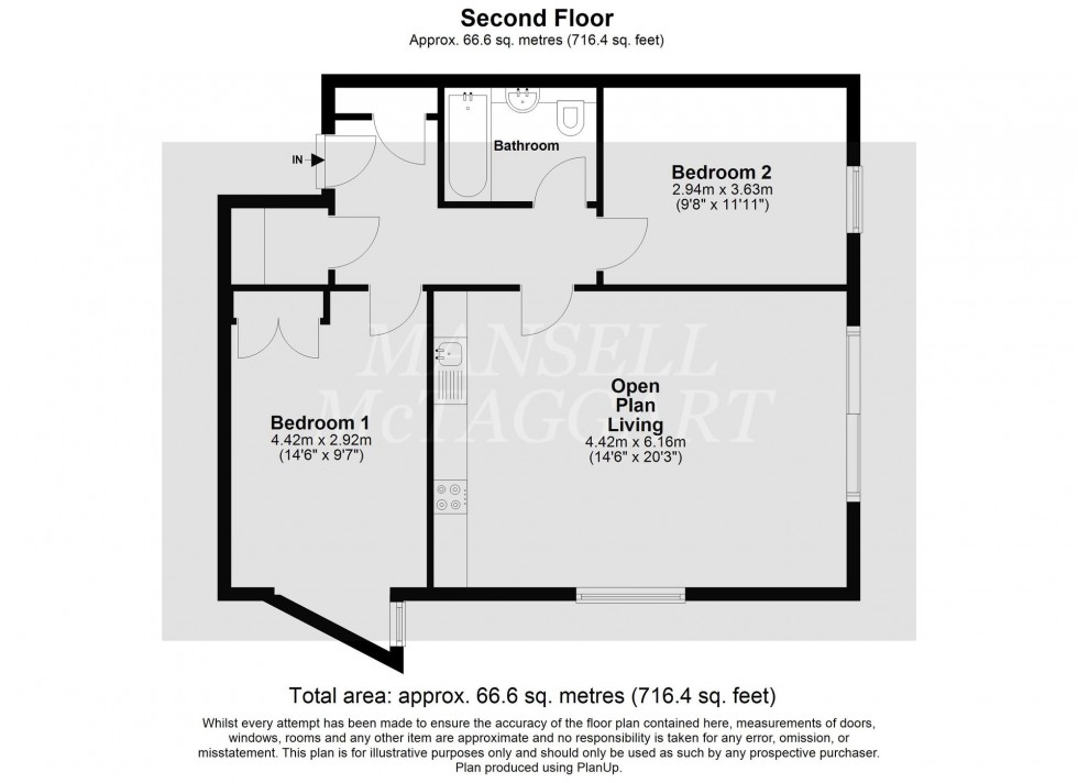 Floorplan for Leppard Walk, Whittaker House, RH19