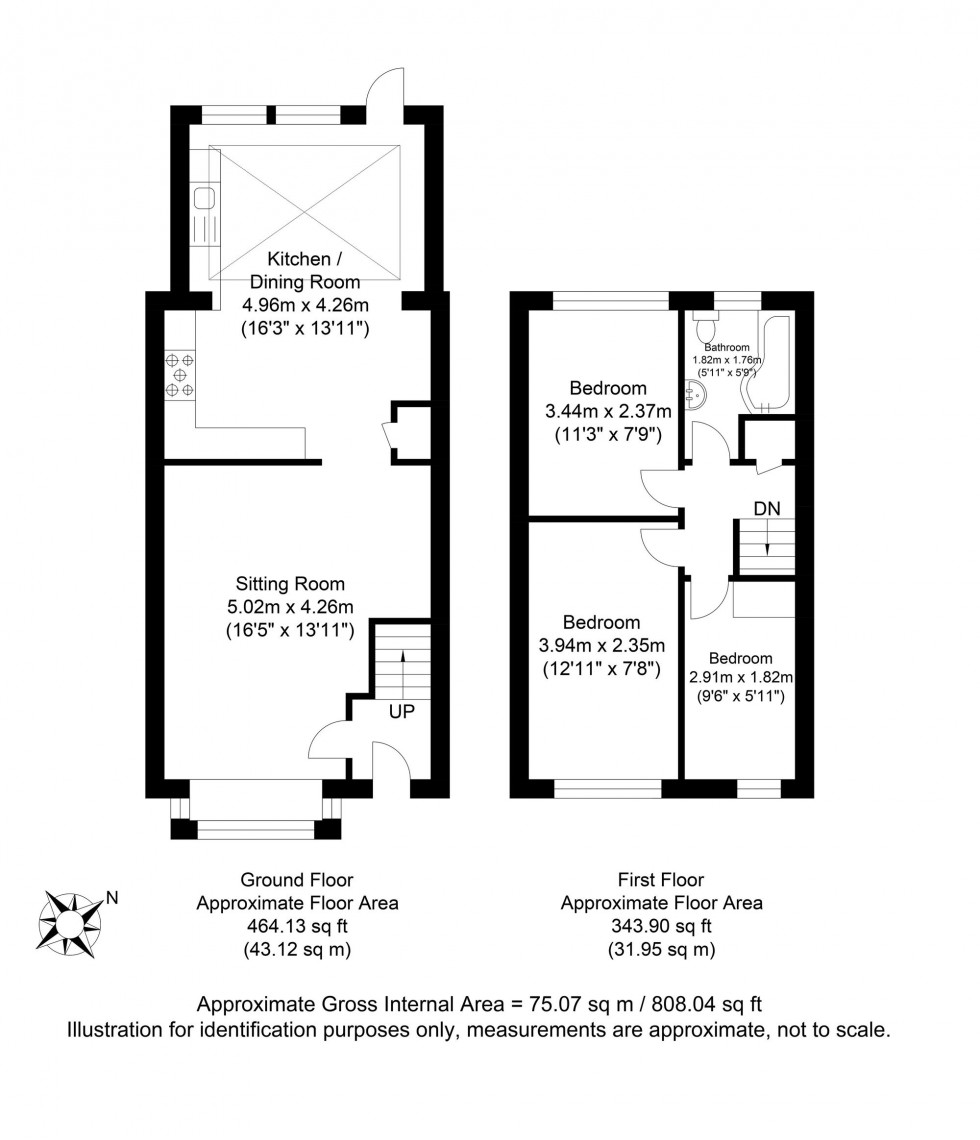 Floorplan for Mantell Close, Lewes, BN7