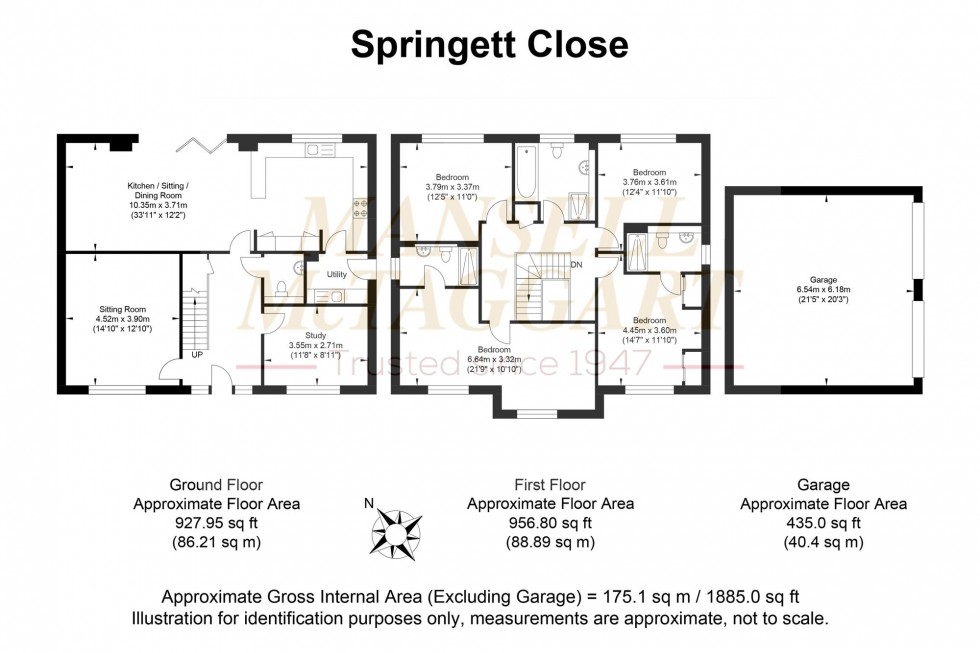 Floorplan for Springett Close, Thakeham, RH20