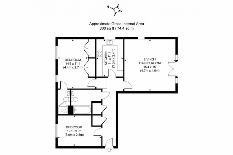 Floorplan for Lower Village, Haywards Heath, RH16