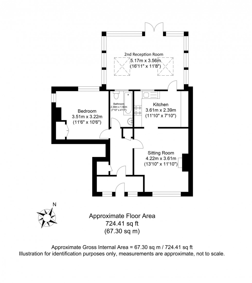 Floorplan for Prince Charles Road, Lewes, BN7