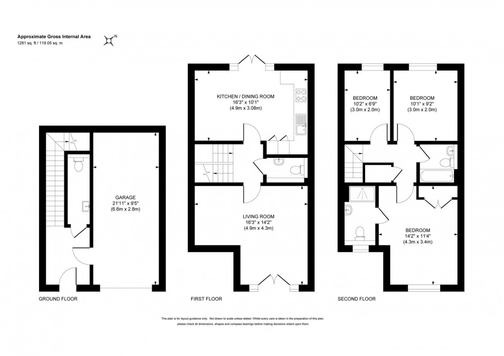 Floorplan for Chandlers Field Drive, Haywards Heath, RH16