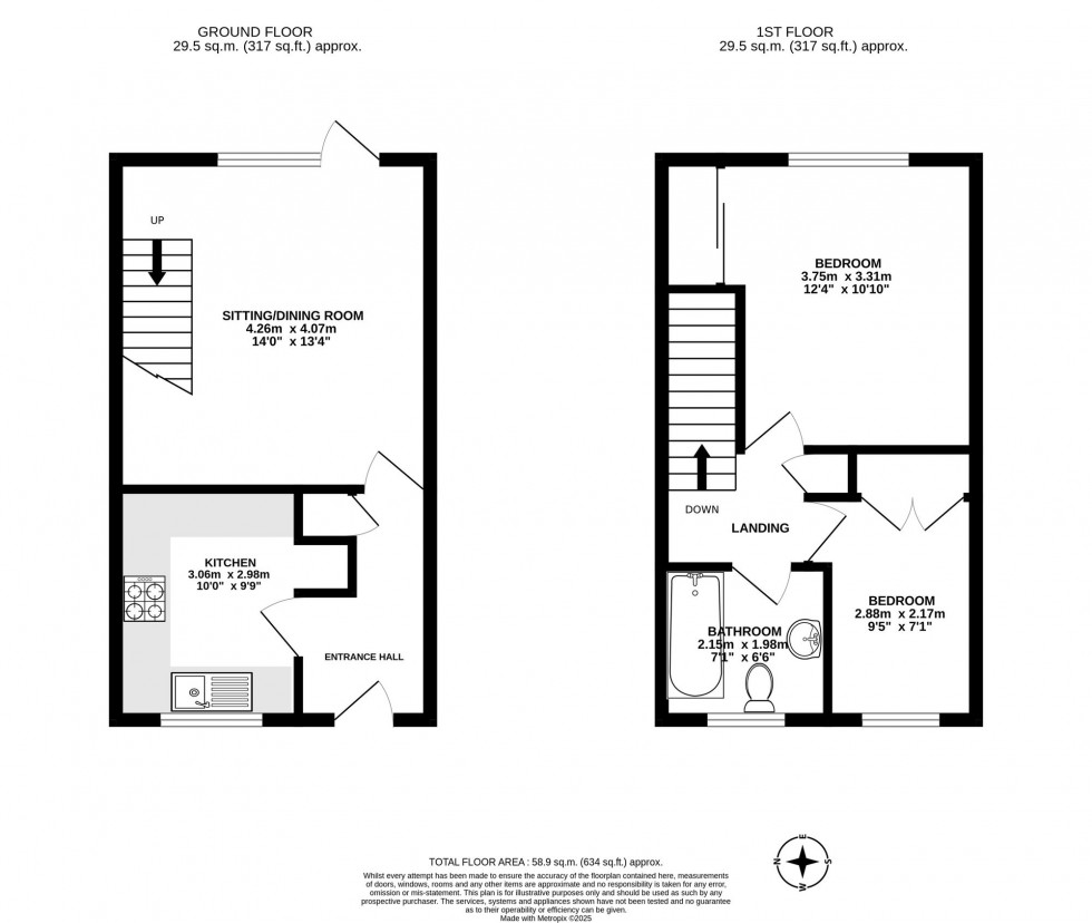 Floorplan for Detling Road, Crawley, RH11