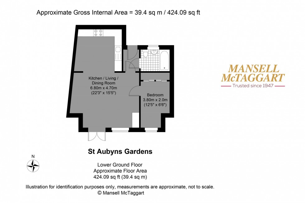 Floorplan for St. Aubyns Gardens, Essex House, BN3
