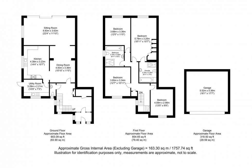Floorplan for Houndean Rise, Lewes, BN7
