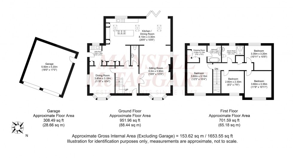 Floorplan for York Close, Southwater, RH13