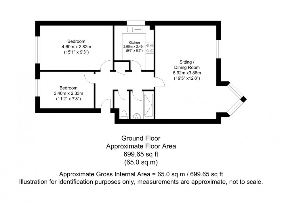 Floorplan for Croft Road, The Postern Croft Road, TN6