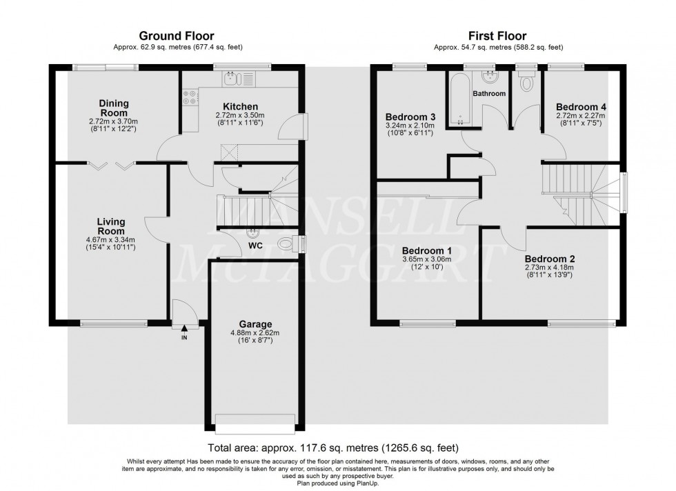 Floorplan for Merlin Way, East Grinstead, RH19