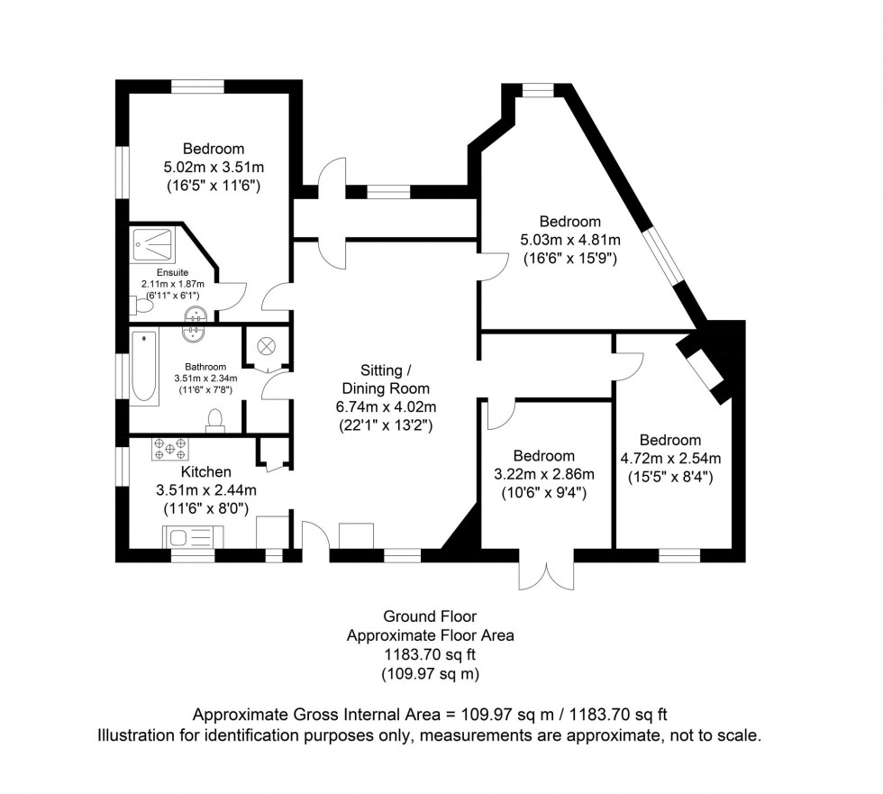 Floorplan for Newhaven Road, Rodmell, BN7