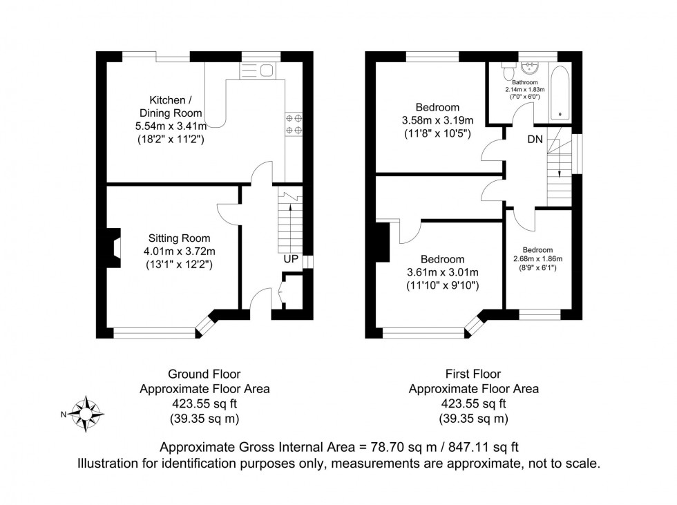 Floorplan for South Way, Lewes, BN7
