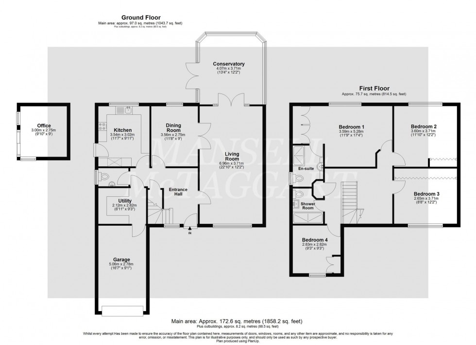 Floorplan for Turners Hill Road, Crawley Down, RH10