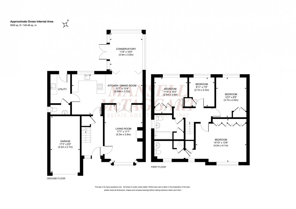 Floorplan for Baylis Crescent, Burgess Hill, RH15