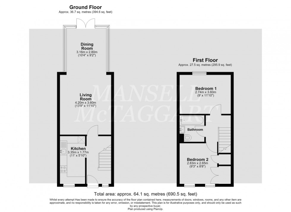 Floorplan for St. Helier Close, Crawley, RH11
