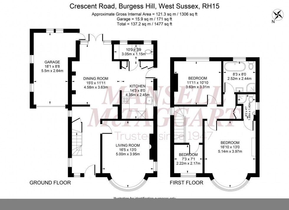 Floorplan for Crescent Road, Burgess Hill, RH15