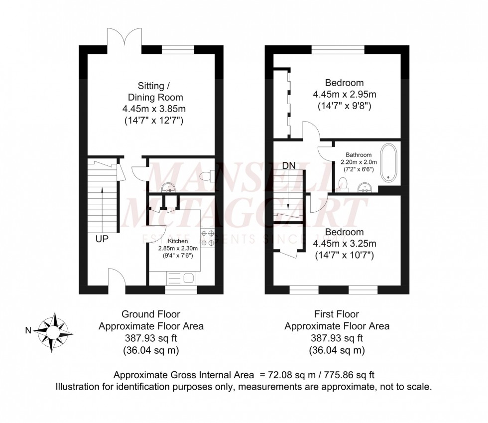 Floorplan for Clifton Close, Faygate, RH12