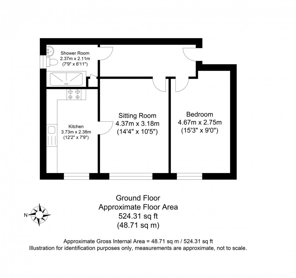 Floorplan for Warren Drive, Lewes, BN7