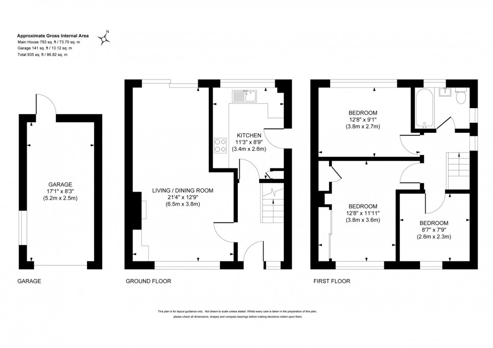 Floorplan for Southdown Close, Haywards Heath, RH16