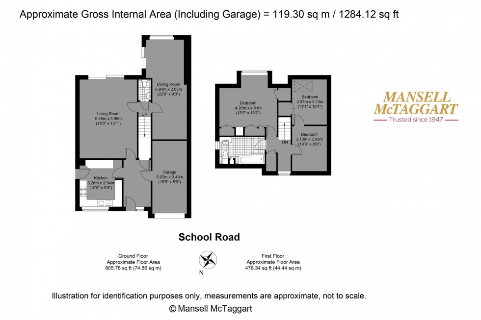 Floorplan for School Road, Upper Beeding, BN44