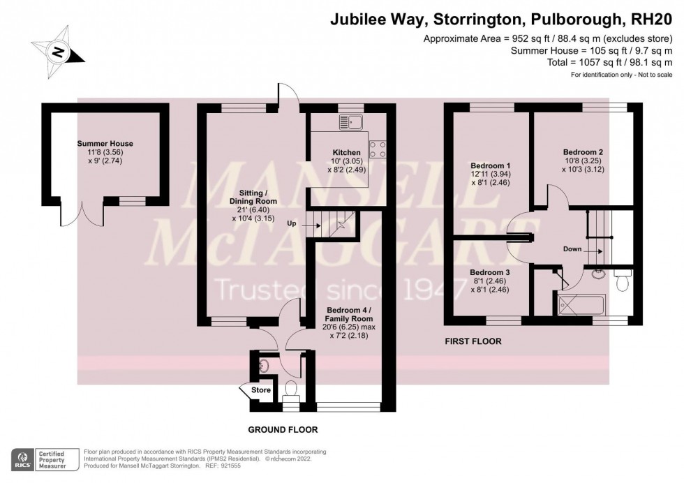 Floorplan for Jubilee Way, Storrington, RH20