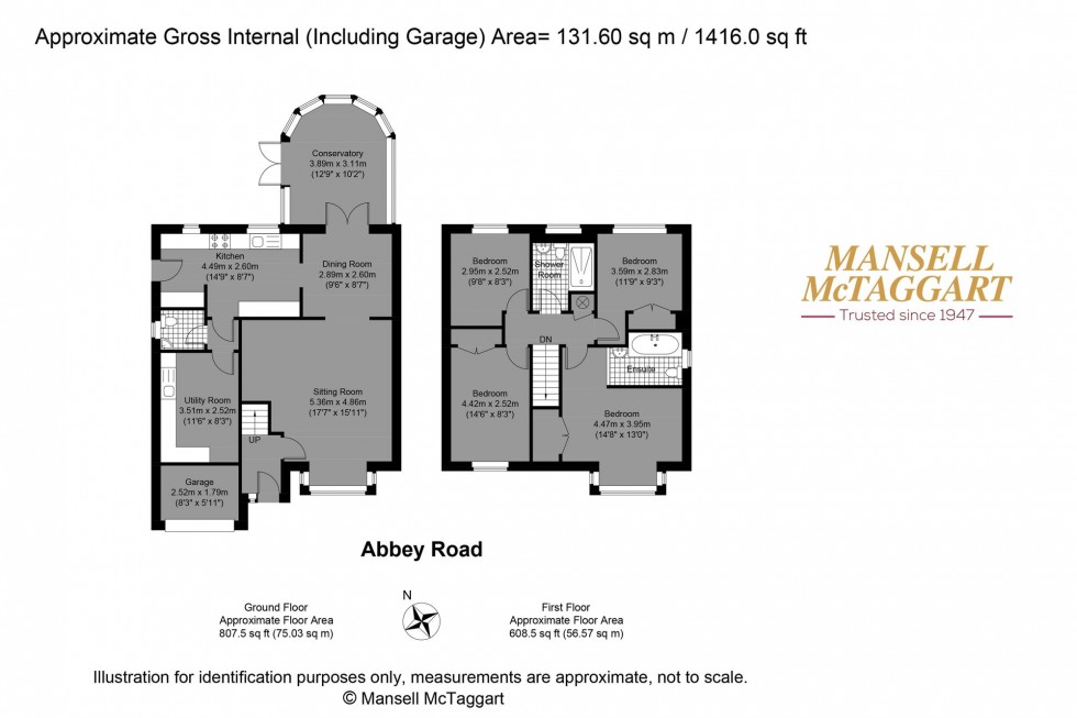 Floorplan for Abbey Road, Steyning, BN44