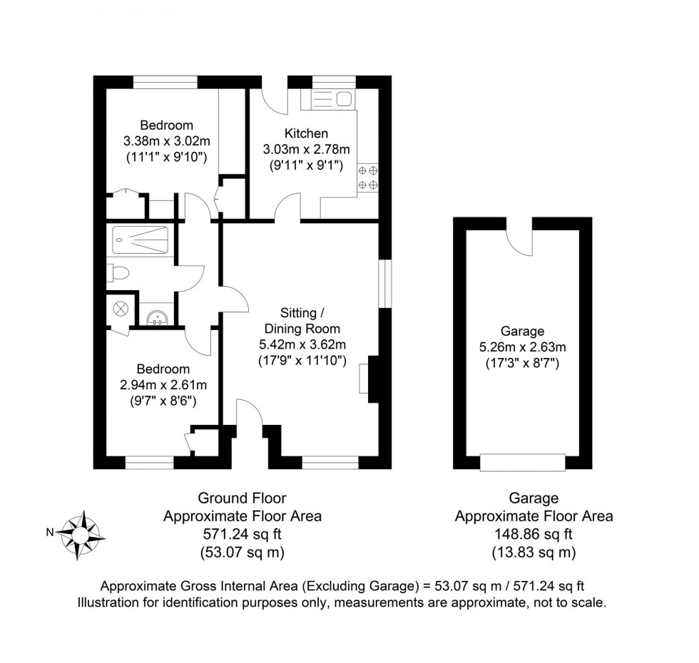 Floorplan for Monks Lane, Lewes, BN7